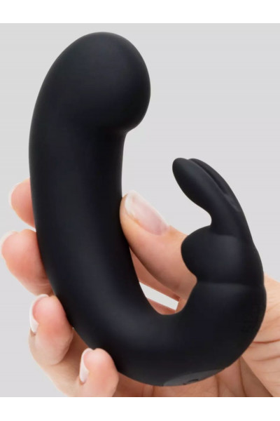 Черный мини-вибратор  кролик  Sensation Rechargeable G-Spot Rabbit Vibrator - 11,4 см.