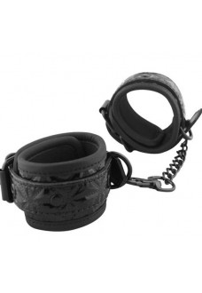 Чёрные кожаные оковы на ноги Ankles Cuffs