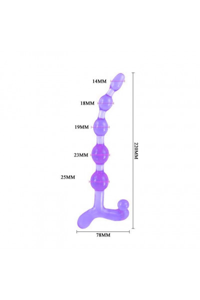 Фиолетовый анальный стимулятор - 22 см.