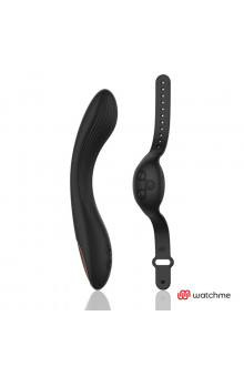 Черный вибратор с пультом-часами Anne s Desire Curve G-Spot Vibe Wireless Watchme - 20,5 см.