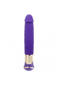 Фиолетовый вибратор ECSTASY Deluxe Rowdy Dong - 21,5 см.