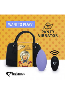 Фиолетовый вибромассажер в трусики с пультом ДУ Panty Vibe Remote Controlled Vibrator