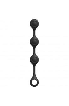 Черные утяжеленные анальные шарики Anal Essentials Weighted Silicone Anal Balls - 34,3 см.