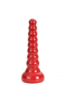 Ребристая анальная втулка Red Boy Anal Wand Butt Plug - 21,3 см.