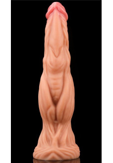 Телесный фаллоимитатор 9.5 Dual layered Platinum Silicone Cock - 24,5 см.