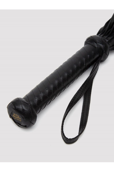 Черный кожаный флоггер Bound to You Faux Leather Flogger - 63,5 см.