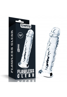 Прозрачный фаллоимитатор на присоске Flawless Clear Dildo - 18 см.