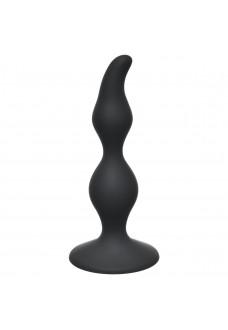 Чёрная анальная пробка Curved Anal Plug Black - 12,5 см.