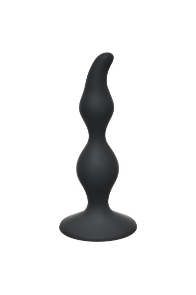 Чёрная анальная пробка Curved Anal Plug Black - 12,5 см.