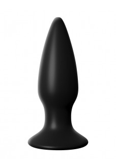 Чёрная малая анальная вибропробка Small Rechargeable Anal Plug - 10,9 см.