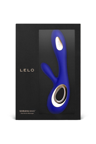 Синий вибратор-кролик Lelo Soraya Wave - 21,8 см.