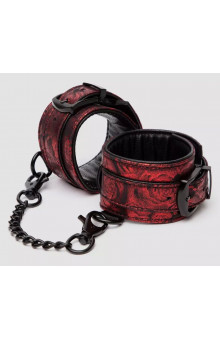 Красно-черные наручники Reversible Faux Leather Wrist Cuffs