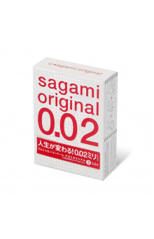 Ультратонкие презервативы Sagami Original 0.02 - 3 шт.