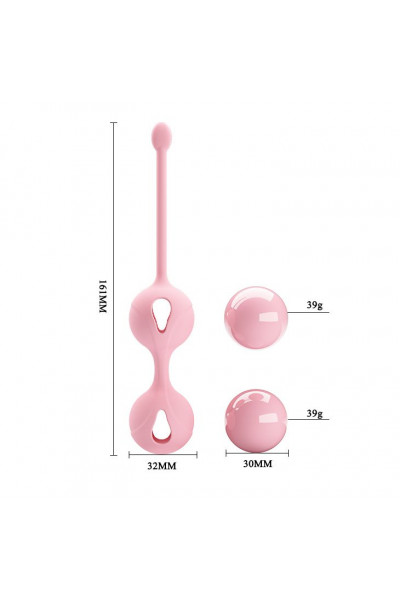 Нежно-розовые вагинальные шарики Kegel Tighten Up I