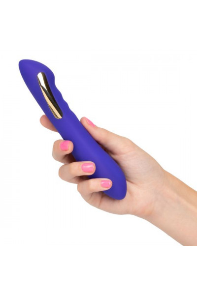 Фиолетовый вибратор с электростимуляцией Intimate E-Stimulator Petite Wand - 18,5 см.