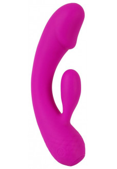 Лиловый вибратор-кролик Super Soft Silicone Rabbit Vibrator - 17,7 см.