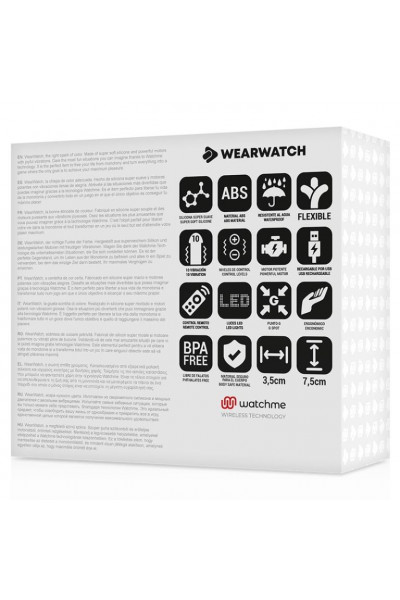 Розовое виброяйцо с белым пультом-часами Wearwatch Egg Wireless Watchme