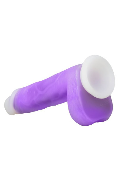 Фиолетовый вибратор-реалистик Encore 8 Inch Vibrating Dildo - 21,6 см.