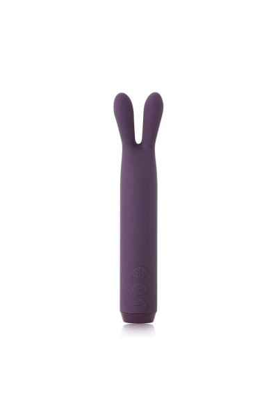 Фиолетовый вибратор с ушками Rabbit Bullet Vibrator - 8,9 см.