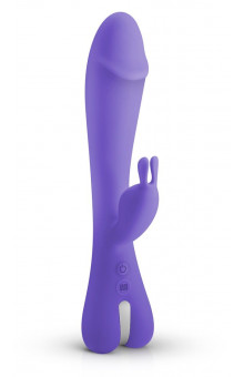 Фиолетовый вибратор-кролик Trix Rabbit Vibrator - 22,5 см.