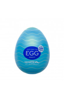 Мастурбатор-яйцо с охлаждающей смазкой EGG Wavy Cool