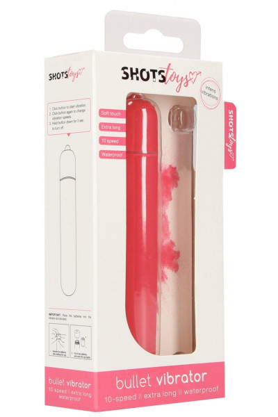 Розовая вибропуля Bullet Vibrator Extra Long - 10,5 см.