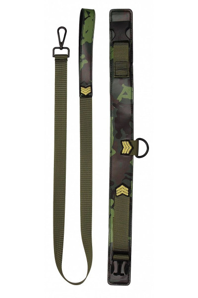 Ошейник с поводком Collar With Leash Army Theme