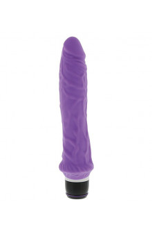 Фиолетовый вибратор-реалистик PURRFECT SILICONE CLASSIC 8.5INCH - 21,5 см.