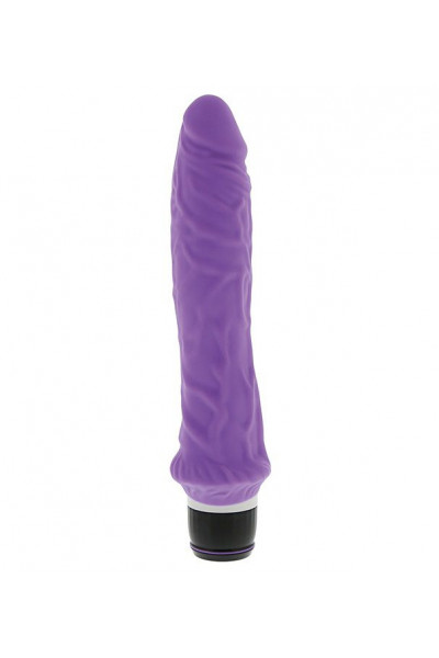 Фиолетовый вибратор-реалистик PURRFECT SILICONE CLASSIC 8.5INCH - 21,5 см.