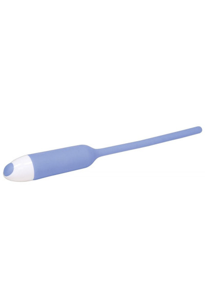 Голубой вибратор для уретры Dilator Vibe - 19 см.