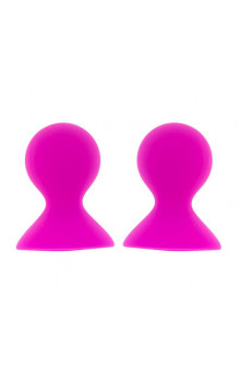 Ярко-розовые помпы для сосков LIT-UP NIPPLE SUCKERS LARGE PINK