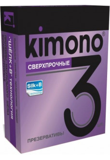 Сверхпрочные презервативы KIMONO - 3 шт.