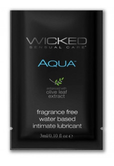 Легкий лубрикант на водной основе с алое Wicked Aqua - 3 мл.