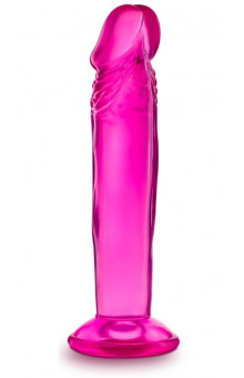 Розовый анальный фаллоимитатор Sweet N Small 6 Inch Dildo With Suction Cup - 16,5 см.