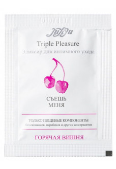 Эликсир для интимного ухода Triple Pleasure  Горячая вишня  - 3 мл.