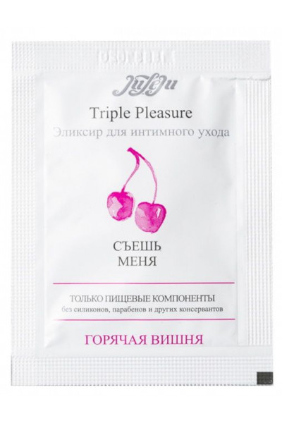 Эликсир для интимного ухода Triple Pleasure  Горячая вишня  - 3 мл.