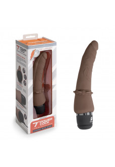 Коричневый анальный вибратор 7  Slim Anal Realistic Vibrator - 20 см.