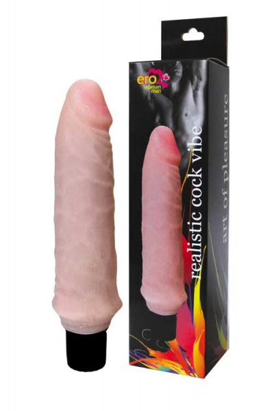 Вибратор телесного цвета  Realistic Cock Vibe - 15,5 см.