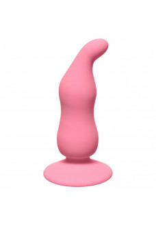 Розовая анальная пробка Waved Anal Plug Pink - 11 см.