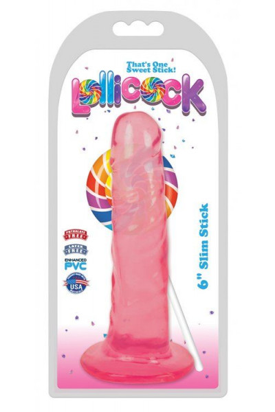 Розовый фаллоимитатор Slim Stick Dildo - 15,2 см.