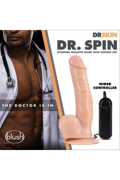 Телесный ротатор-реалистик Dr. Spin 8 inch Gyrating Realistic Dildo - 21,6 см.