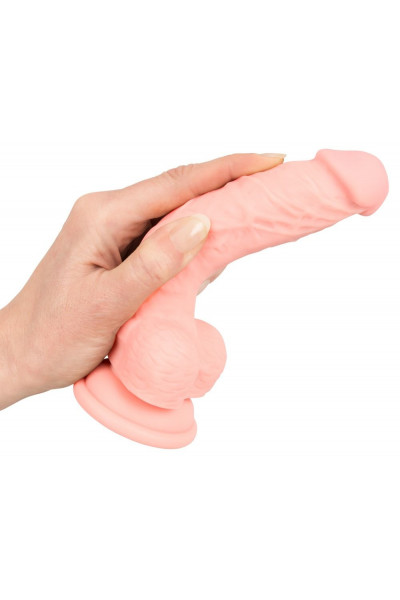 Реалистичный фаллоимитатор из силикона Medical Silicone Dildo - 18 см.