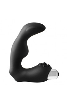 Черный вибромассажер простаты FantASStic Vibrating Prostate Massager - 11,3 см.