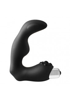 Черный вибромассажер простаты FantASStic Vibrating Prostate Massager - 11,3 см.