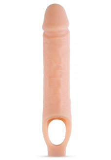 Телесный реалистичный фаллоудлинитель 10 Inch Silicone Cock Sheath Penis Extender - 25,4 см.