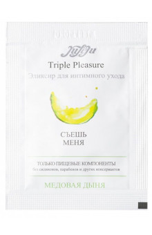 Эликсир для интимного ухода Triple Pleasure  Медовая дыня  - 3 мл.