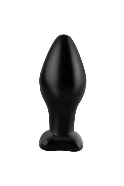 Черная анальная пробка среднего размера Large Silicone Plug - 13 см.