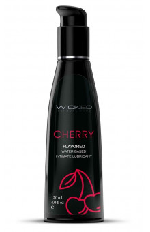 Лубрикант с ароматом сладкой вишни Wicked Aqua Cherry - 120 мл.