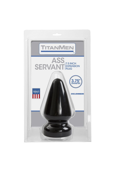 Большая анальная пробка Titanmen Tools Butt Plug 3.75  Diameter Ass Servant - 19 см.