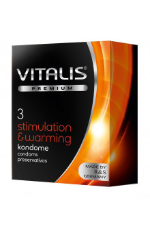 Презервативы VITALIS PREMIUM stimulation   warming с согревающим эффектом - 3 шт.